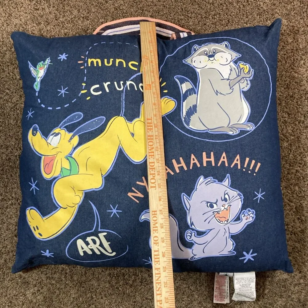 Disney Parks Critter Choas Travel Pillow Cushion Meeko Flit Pluto 26